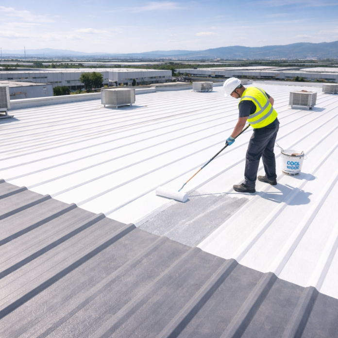 Rehabilitación, Reparación, Impermeabilización y Pintura Reflectante para Cubiertas Industriales